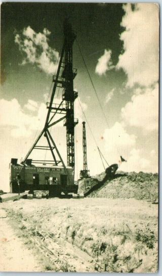 Vintage Bucyrus - Erie Co.  Postcard " Tower Excavator " Mining Equipment