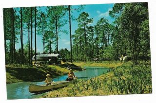 Vintage Florida Chrome Postcard Orlando Disney World Fort Wilderness Resort