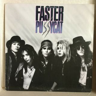 Faster Pussycat - S/t 1987 Uselektra ‎60730 - 1 Jacket Vg Vinyl Vg,