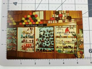 Vintage Postcard Cass,  West Virginia Glass,  Colorful Gift Bar,  The Country Store