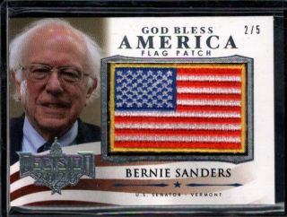 Bernie Sanders 2/5 Preview 2020 Benchwarmer Decision Bless America Flag Patch