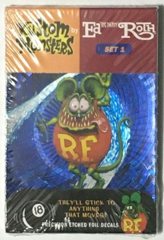 1998 Ed " Big Daddy Roth " Kustom Monsters Foil Decals Set 1 Stickers (a173)