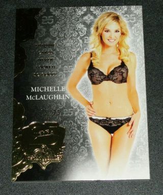 2019 Benchwarmer Michelle Mclaughlin 25th Anniversary 113 Gold/25 Playboy Sexy