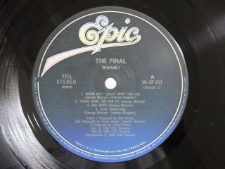 Wham The Final Epic 38 - 3P - 751 - 2 Japan VINYL LP OBI 3