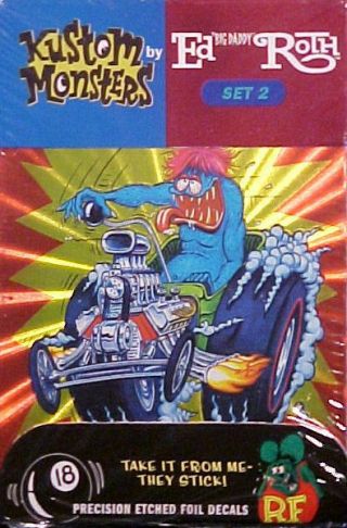 Ed Big Daddy Roth Rat Fink Monster Foil Cards Stickers 18 Set 2 1998 Nip