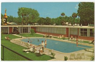 Vintage Chrome Postcard Holiday Inn Motel Daytona Beach Florida