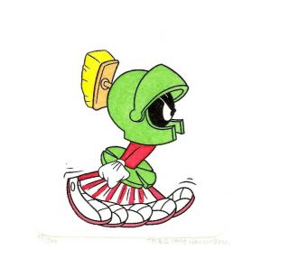 Marvin The Martian Hand Painted Ltd Ed Etching