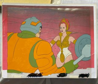 Man At Arms Teela Animation Production Cel From The He - Man And The Motu