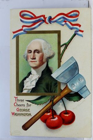 George Washington Three Cheers Postcard Old Vintage Card View Standard Souvenir