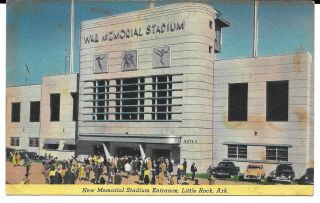War Memorial Stadium,  Little Rock,  Arkansas Vintage Postcard