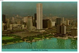 Vtg Postcard Standard Oil Building Chicago Illinois