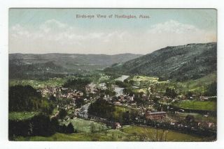 Huntington,  Massachusetts,  Vintage Postcard Showing A Birds - Eye View