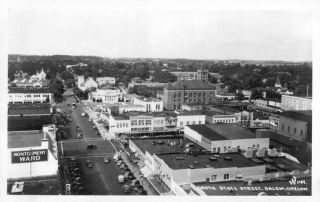Vintage Rppc Ekc Aerial View South State Street View Salem,  Or Unposted