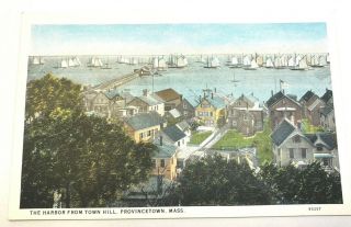 Vintage Massachusetts Postcard,  " Provincetown Harbor " By E D West,  Unposted