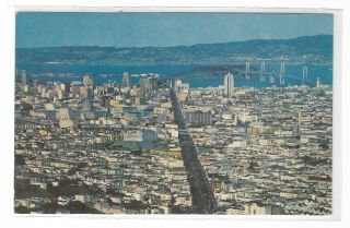 Vtg Post Card Panorama Of San Francisco,  California