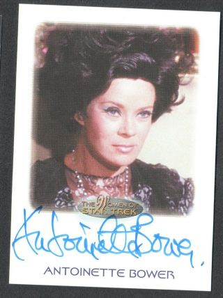 The Women Of Star Trek (rittenhouse 2010) Autograph Card Antoinette Bower