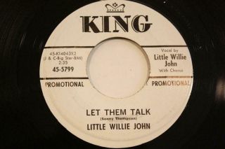 Little Willie John Let Them Talk / Talk To Me King Dj Promo Soul M -