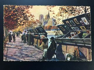 Vintage French Post Card - Paris En Flanant 1910 