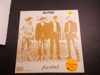 Slade Record Album - Play It Loud - White Label Promo