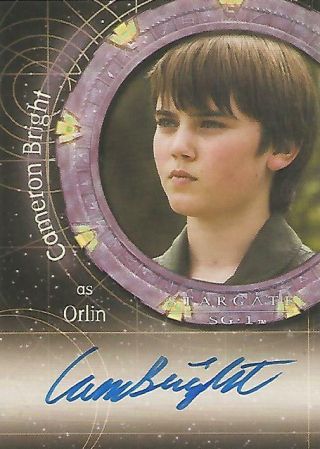 Stargate Sg - 1 Season 9 - A92 Cameron Bright " Orlin " Autograph Card