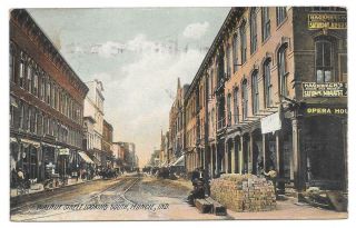 Walnut St,  Muncie,  In Vintage Postcard Hagenbeck 