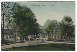 Grasmere,  Hampshire,  Vintage Postcard Showing A Street View,  1907