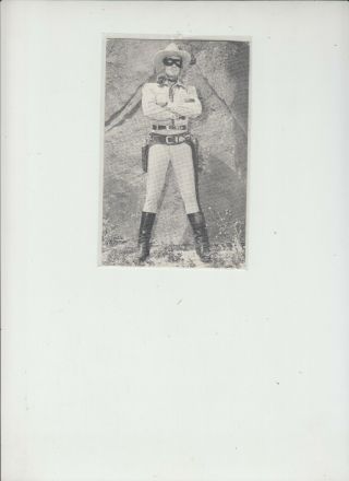 Vintage Clayton Moore Lone Ranger Cowboy Western Postcard