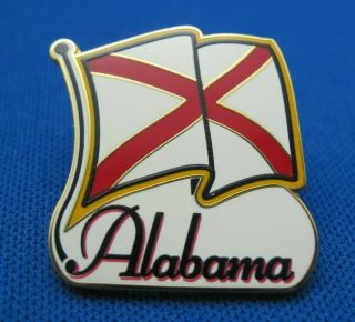 Alabama State Flag Travel Souvenir Enamel Lapel Or Hat Pin