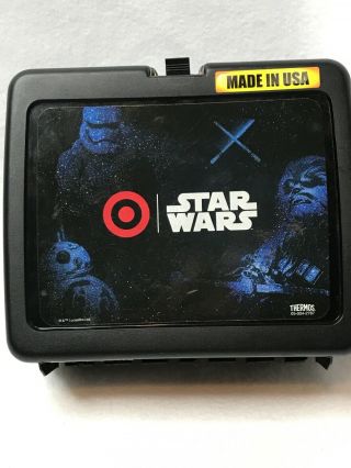 …thermos Brand - Star Wars Child’s Black Plastic Lunch Box No Thermos Collectibl