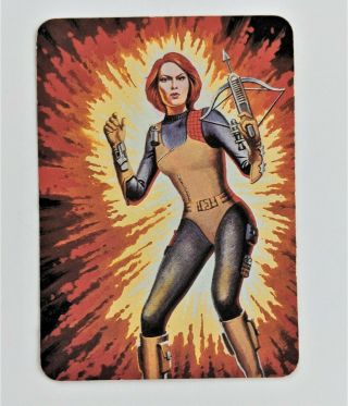 1986 Hasbro G.  I.  Joe Series 1 Action Trading Card 1 Scarlett