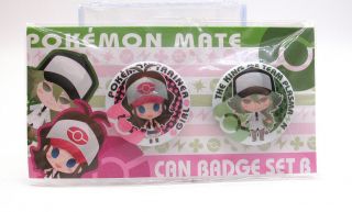 Pokemon Mate Hilda N Harmonia 1 " Can Badge Button Pin Set Japan Trainer Girl