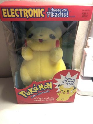 Pokemon - Electronic Pikachu - I Choose You Pikachu Plush - Factory 1999