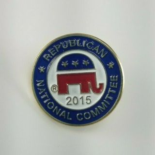 Rnc Lapel Hat Pin 2015 Republican National Committee Gold Tone Enamel Pin