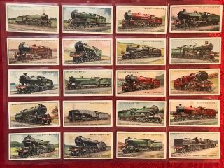 1930 W.  D.  & H.  O.  Wills’ Railway Locomotives - F - 50 Card Set - Cigarette Cards - Vg - Ex
