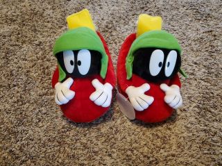 Vintage 1997 Looney Tunes Marvin The Martian Slippers Warner Bros Size 7 - 8