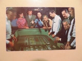 Craps Gaming Table At Dunes Casino Las Vegas Nevada Vintage Postcard