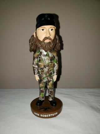 Jase Robertson 7 " Tall Resin Bobblehead In Camo With Duck Commander Logo,  Vguc