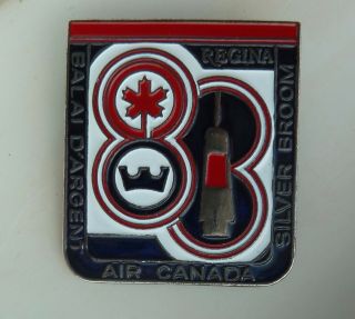 Air Canada Silver Broom Curling Regina Lapel Souvenir Pin