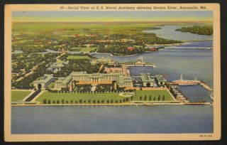 Antique Vintage United States Navel Academy Annapolis Maryland Postcard Severn