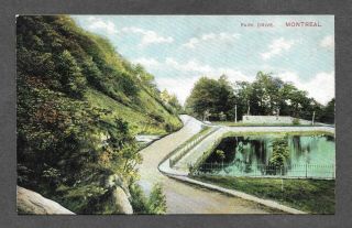 Vintage Post Card Showing The Park Drive Near Montreal Circa 1910