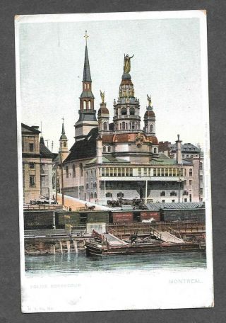 Vintage Post Card Of The Church Or Our Lady In Montreal As Seen From The River C