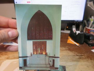 Vintage Old Postcard York Buffalo Forest Lawn Cemetery Chapel Stained Glass
