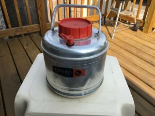 Vintage Featherflite Poloron 2 Gallon Aluminum Water Jug Cooler