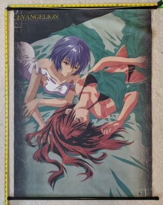 Neon Genesis Evangelion Rei Asuka Fabric Wall Scroll Vintage Poster