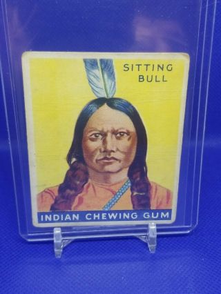 1933 Goudey Gum Co.  Set Break 38 Sitting Bull Indian Gum Card