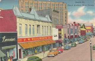 Vintage Smith Street Perth Amboy Nj Jersey Woolworth Post Card
