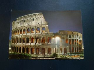 Vintage Roma Rome The Coliseum Postcard Unposted Made In Italy