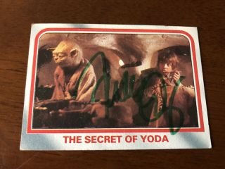 Frank Oz 1980 Star Wars Empire Strikes Back Autographed Card