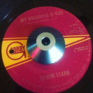Edwin Starr My Weakness Is You/i Am The Man For You Baby Northern Soul Motown 45