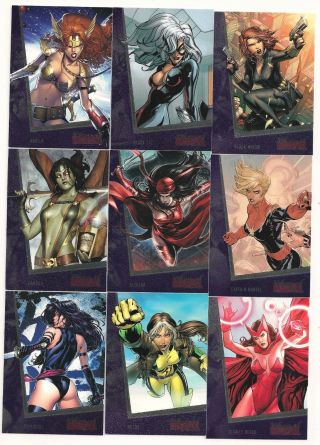 Women Of Marvel Series 2 Complete Set (90 Cards) 2013